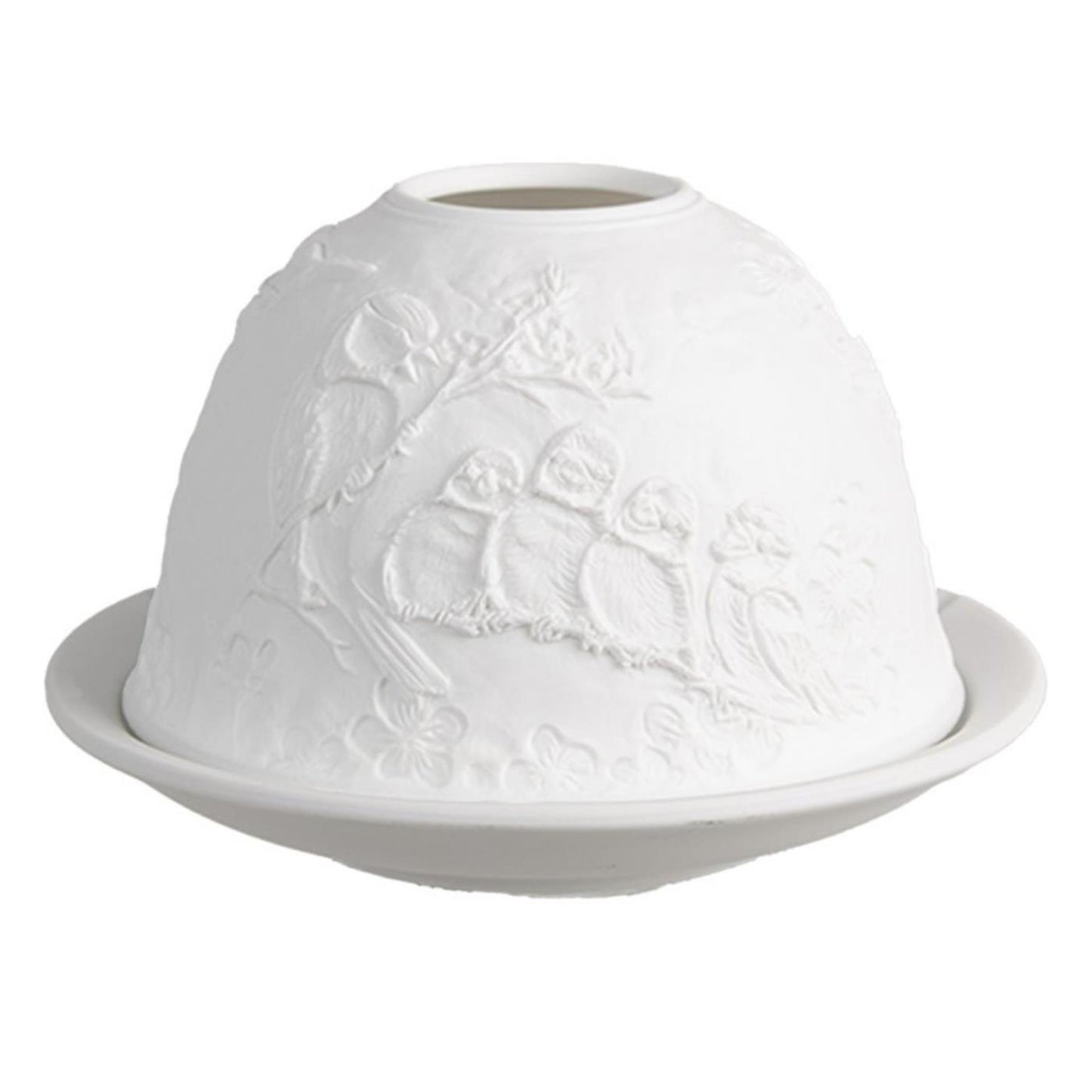 Clayre Eef Teelichthalter Vögel Porzellan ã˜12x8cm