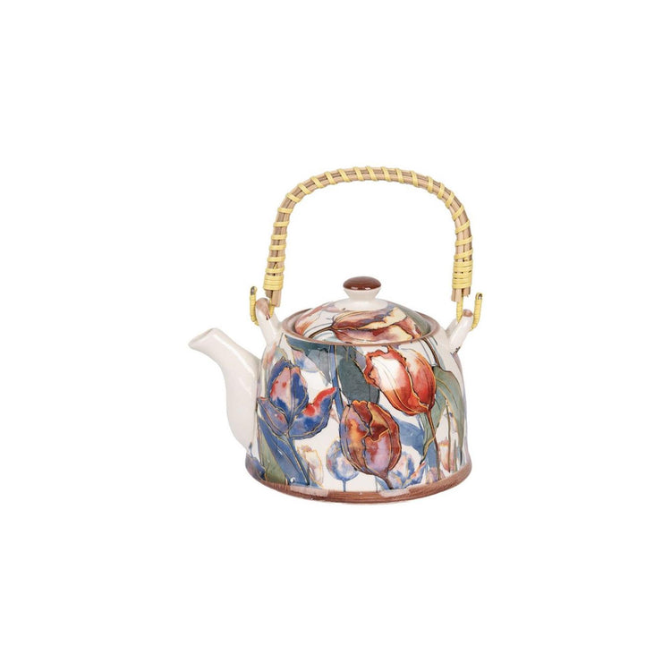 Clayre Eef Teekanne mit Tulpen 800ml