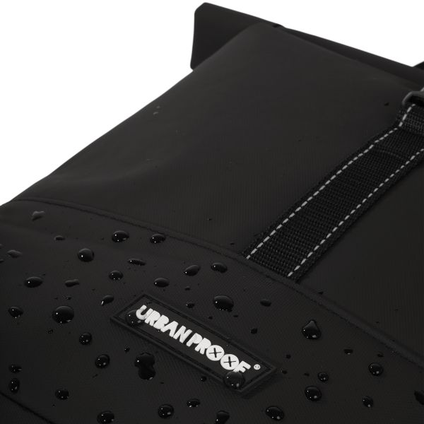 Urbanfester städtischer Rolltop Doppelfahrradbeutel 38 Liter schwarz