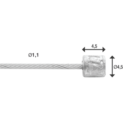 Elvedes link inner k 2250mm Edelstahl N-nip. 6472RVS-SHIM-49-SL