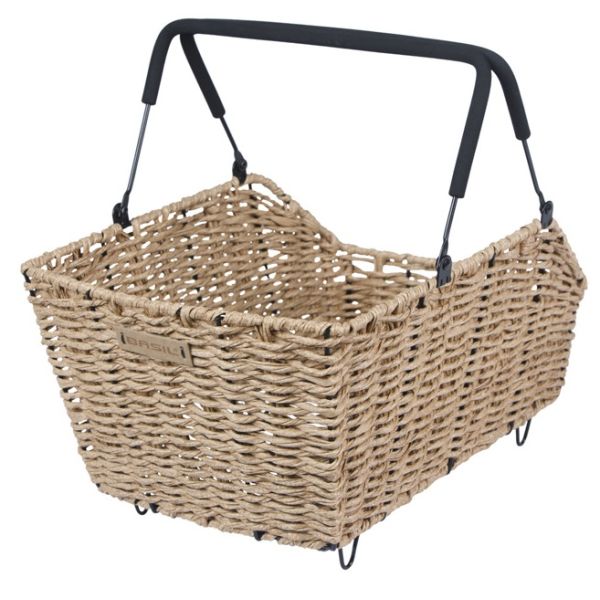 Basilikum Fahrradkorb Cento Rattan Look Multi System 40 x 25 x 12 cm - Seegras