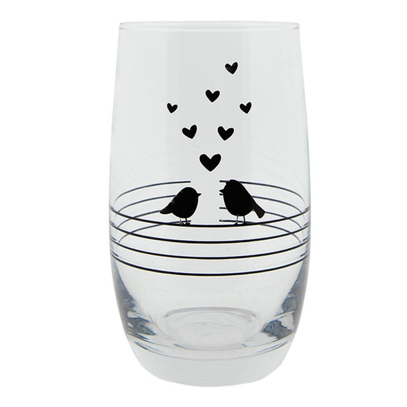 Clayre Eef Trinkglas Vögel 320ml