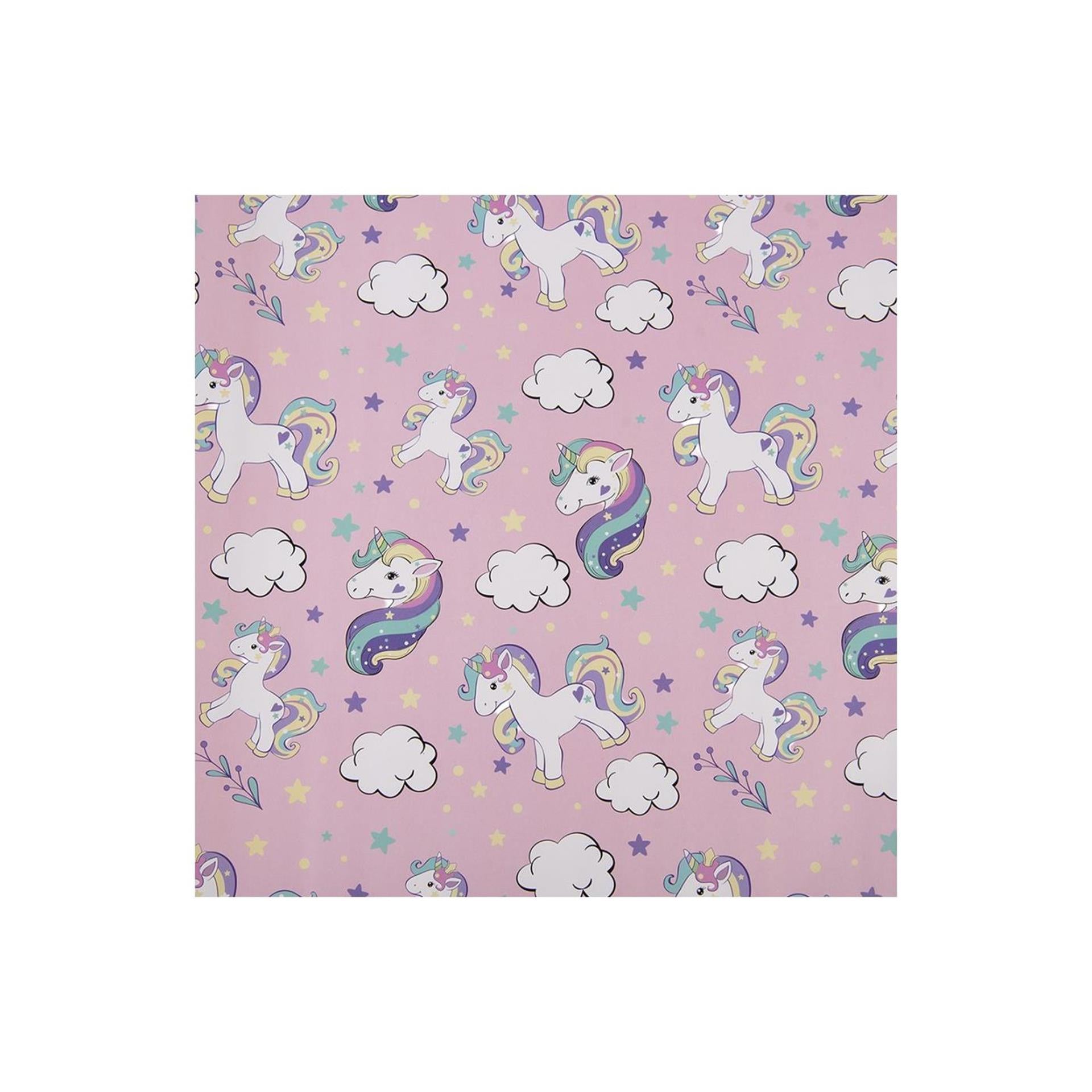 Clayre Eef Geschenkpapier 50x75 cm 3 Rollen Einhorn