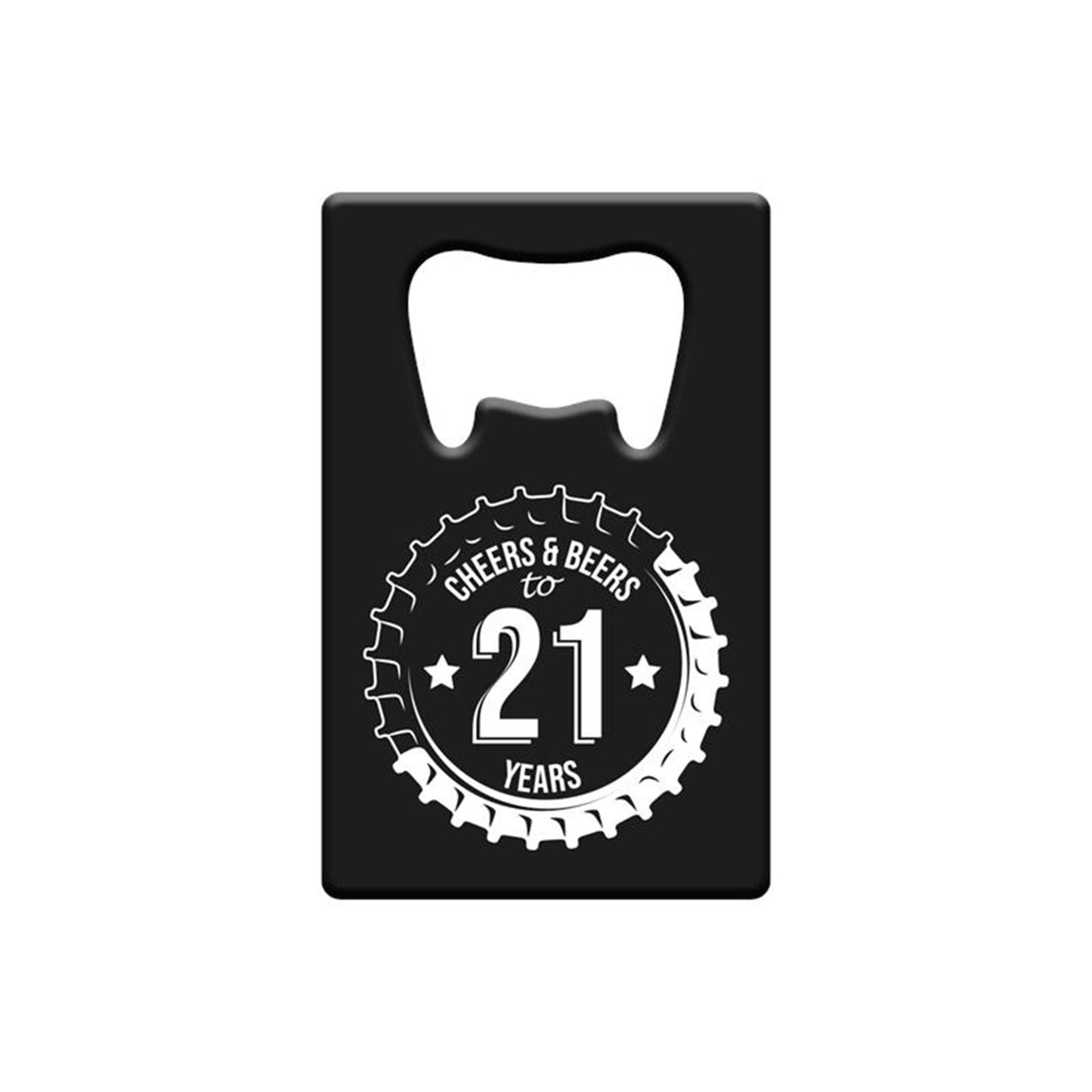 Paperdreams Flaschenöffner aus Metall – 21 Jahre