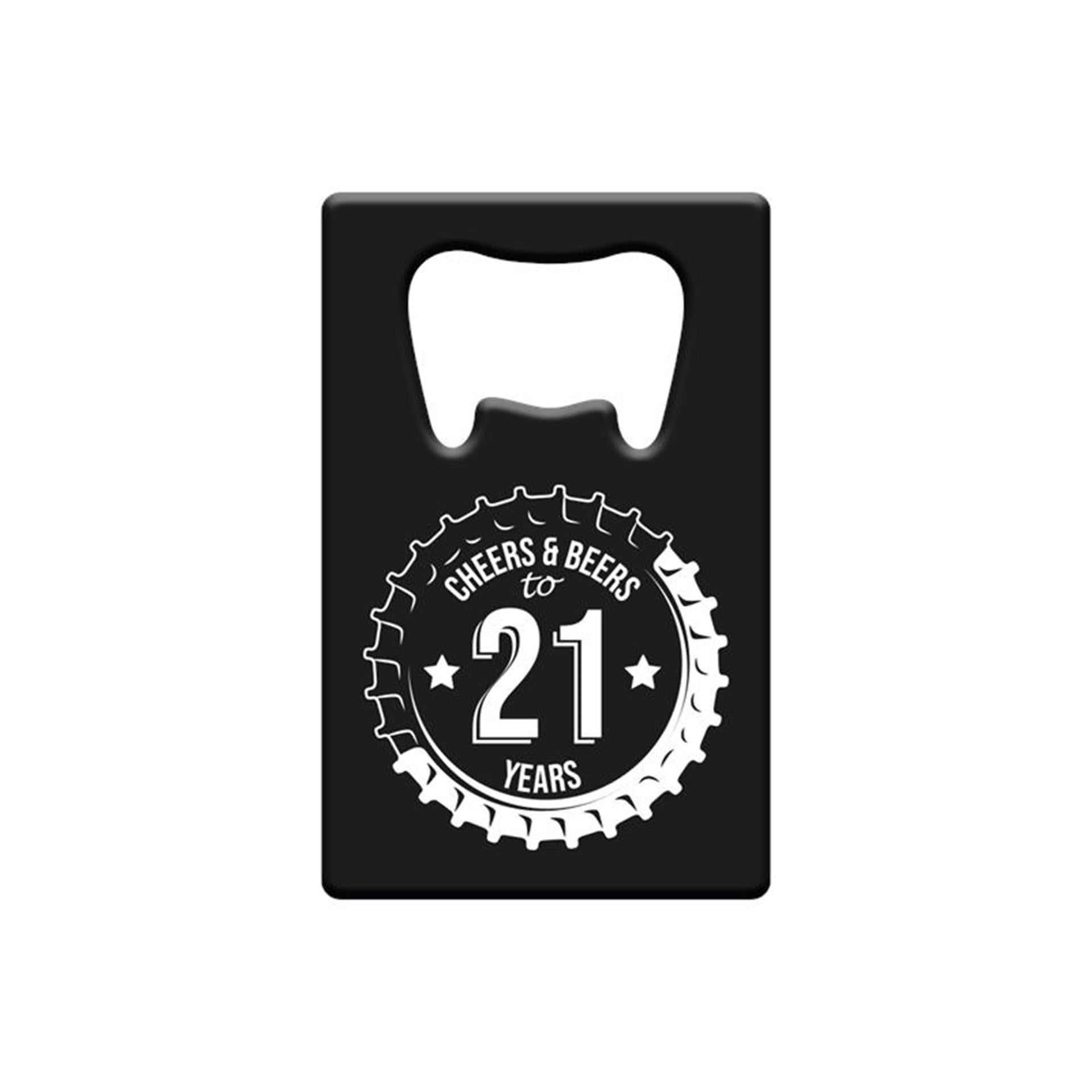 Paperdreams Flaschenöffner aus Metall – 21 Jahre