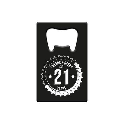 Paperdreams Flaschenöffner aus Metall – 21 Jahre