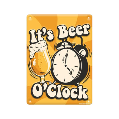 Paperdreams Textschild aus Metall – Bieruhr