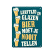 Paperdreams-Textschild – Alter und Gläser Bier
