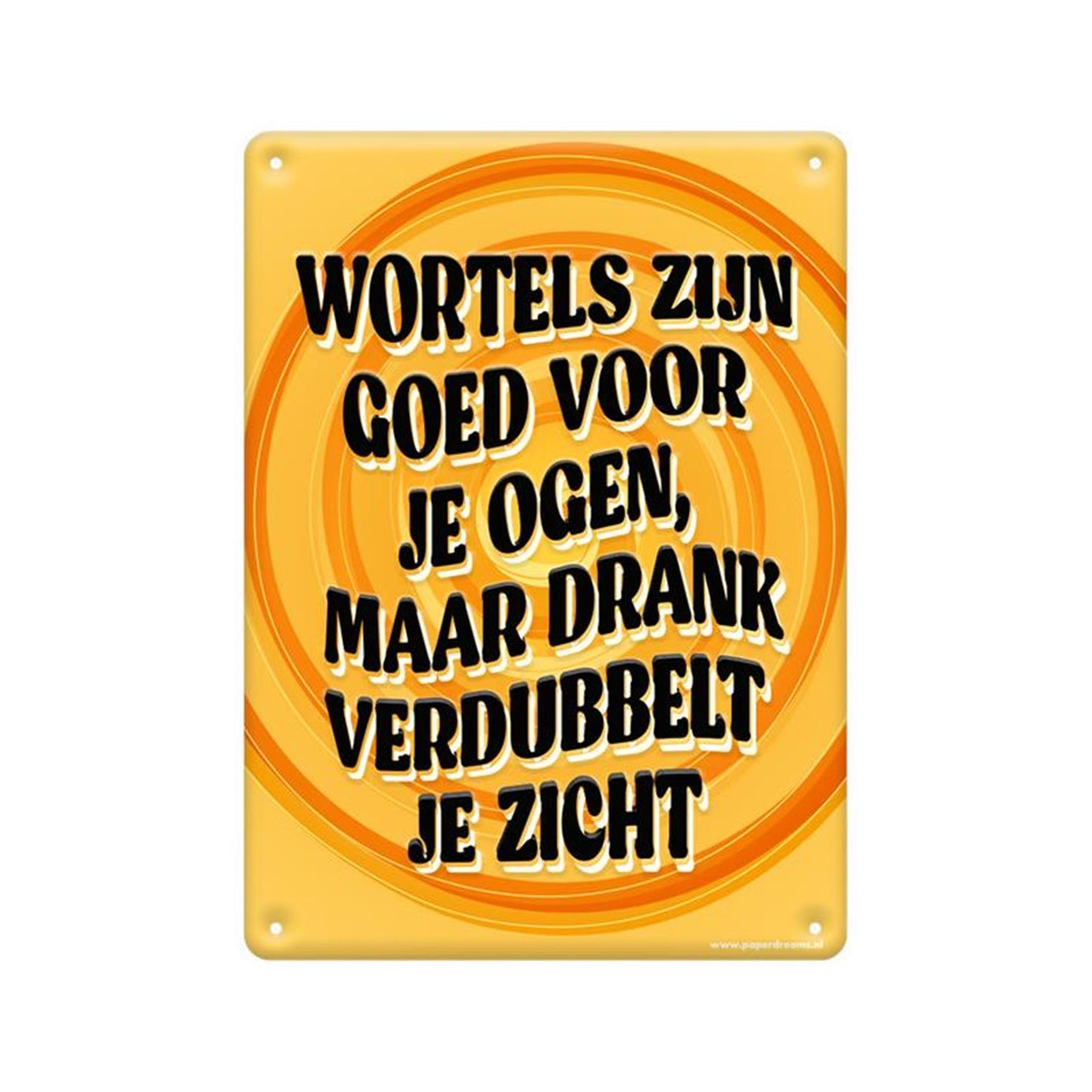 Paperdreams-Textschild aus Metall – Wurzeln sind gut