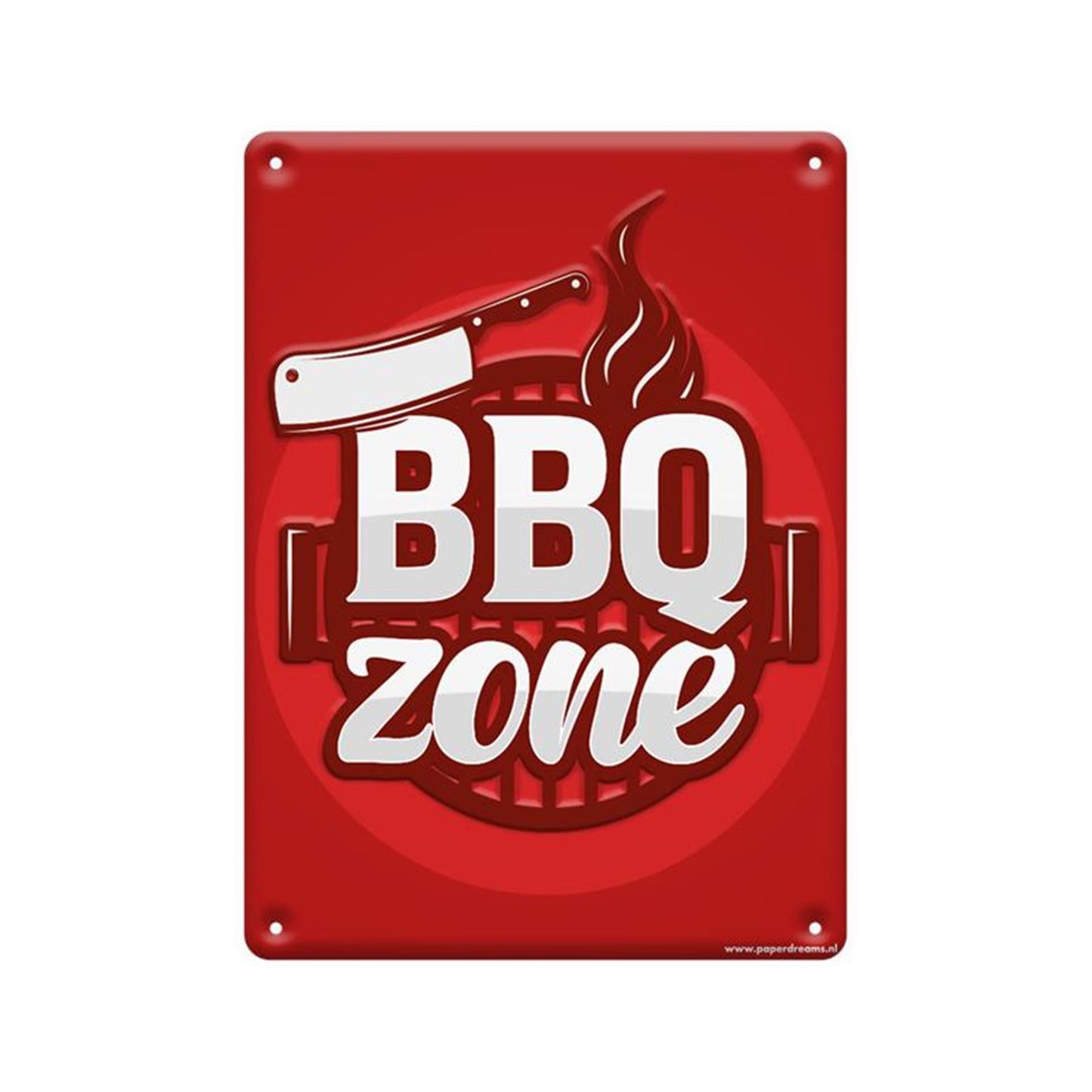 Paperdreams Metalltextschild – BBQ-Zone