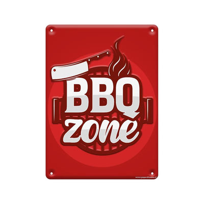 Paperdreams Metalltextschild – BBQ-Zone