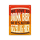 Paperdreams-Textschild aus Metall – Wir lieben es, Bier zu trinken