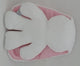 Kuschelhase weiß mit rosa Ohren. 26 cm