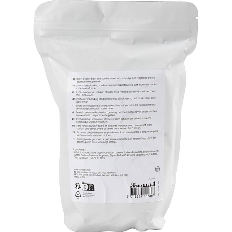 Creativ Company Olivenöl-Seifenbasis, Granulat, 500 g 1 Box