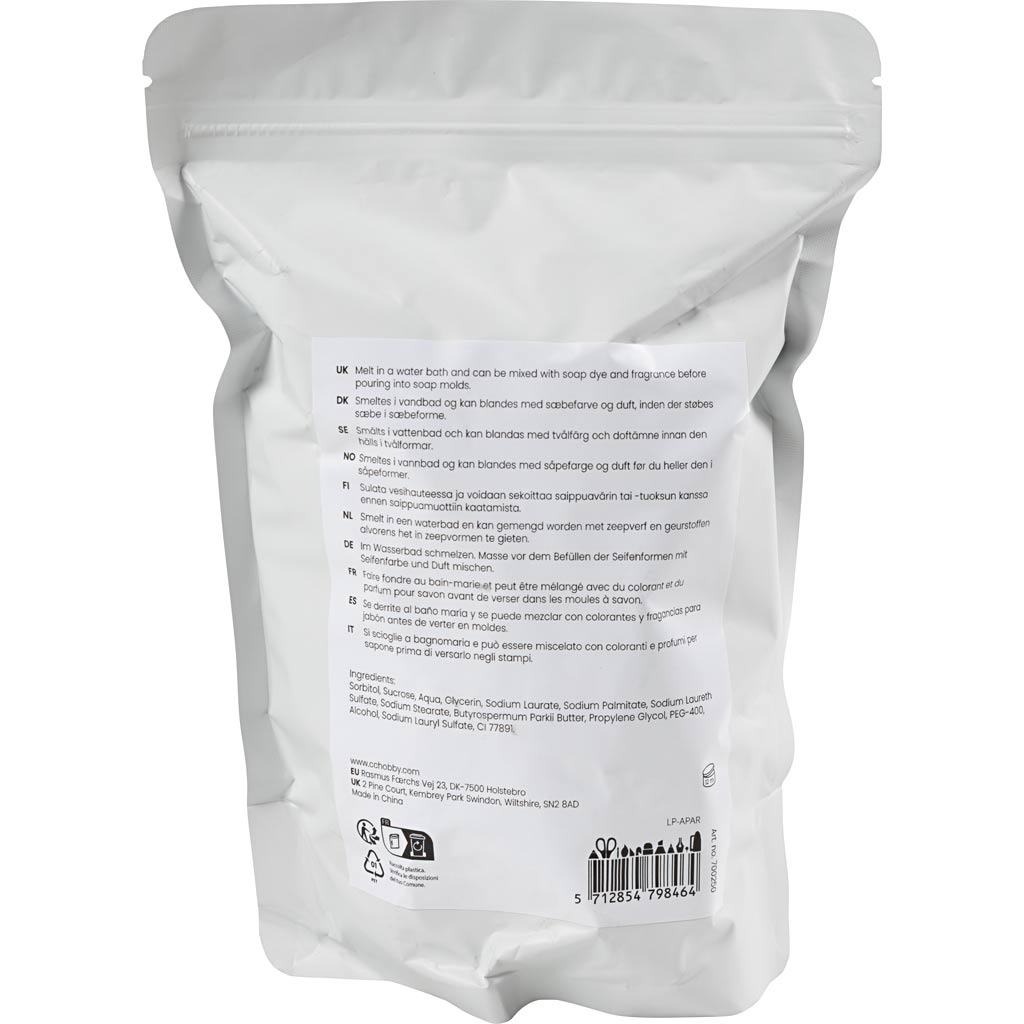 Creativ Company Seifenbasis mit Sheabutter, Granulat, 500 g 1 Box