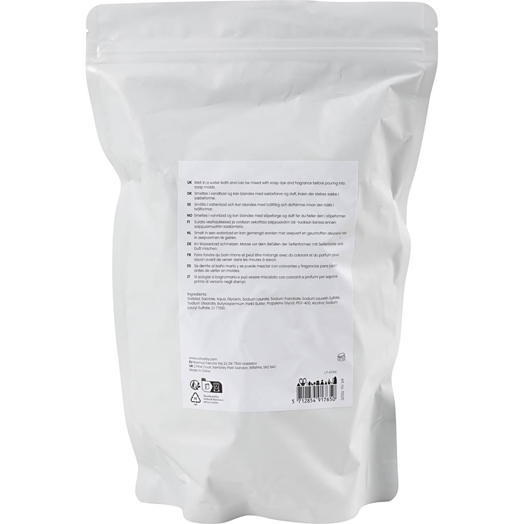 Creativ Company Seifenbasis mit Sheabutter, Granulat, 1000 g 1 Box