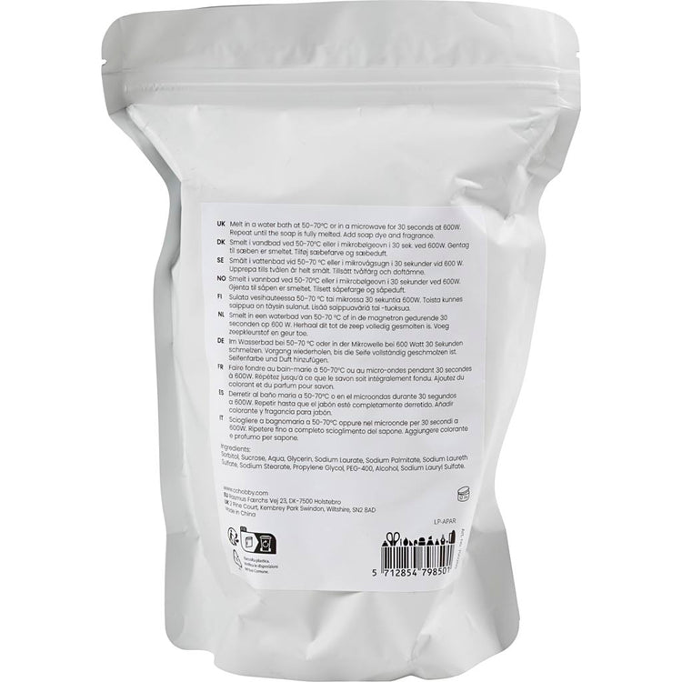 Creativ Company transparente Seifenbasis, Granulat, 500 gr 1 Box