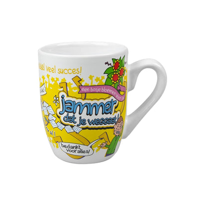 Cartoon-Tasse von Paperdreams – Es tut mir leid, dass du gehst