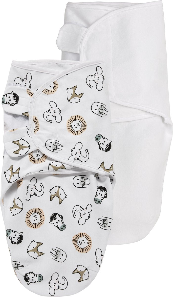 Meyco Baby Animal Uni Wickeldecke – 2er-Pack – mehrfarbig – 0–3 Monate – 1,0 Tog