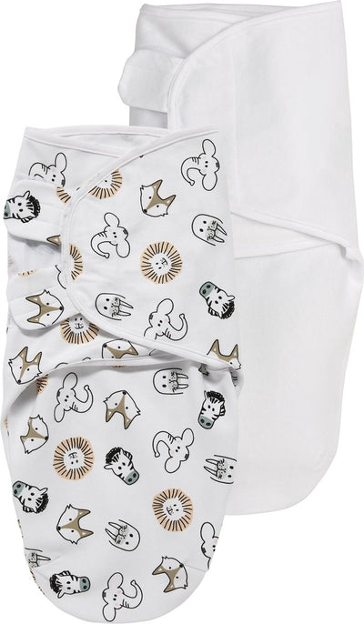 Meyco Baby Animal Uni Wickeldecke – 2er-Pack – mehrfarbig – 0–3 Monate – 1,0 Tog