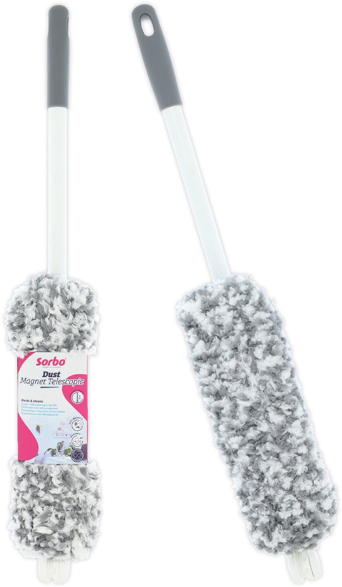 Sorbo Staubmagnet Teleskop – ausziehbarer Staubwischer – 135 cm – waschbar