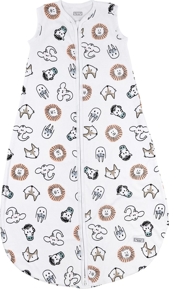 Meyco Baby Animal Baby Sommerschlafsack rund – mehrfarbig – 86 cm – 0,5 Tog