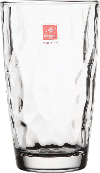 Bormioli Rocco Wasserglas Saftglas 470 ml – Diamond Dof – Trinkglas – Wassersaftglas