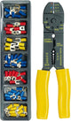 Blascrimpzangen-Set mit Abisolierzange – inklusive isolierter Kabelschuhe – 190 mm – PVC CS – AWG 22–8