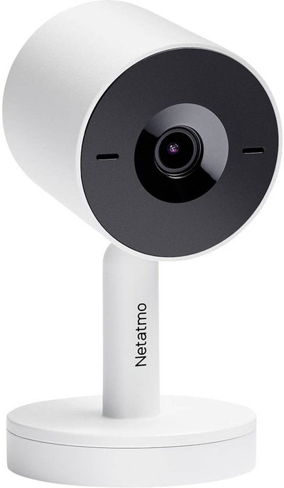 Netatmo Smart Indoor-Überwachungskamera – Überwachungskamera 2k – Gesichtserkennung – Bewegungserkennung – Nachtsicht – funktioniert mit Google Home Apple Home Kit – kein Abonnement – Weiß – 1 Stück
