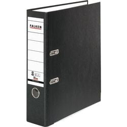 Falken-Ordner A4 80 mm schwarz 2 Ringe aus recyceltem Karton