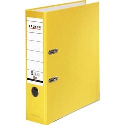Falken-Ordner A4 80 mm gelb 2 Ringe aus recyceltem Karton