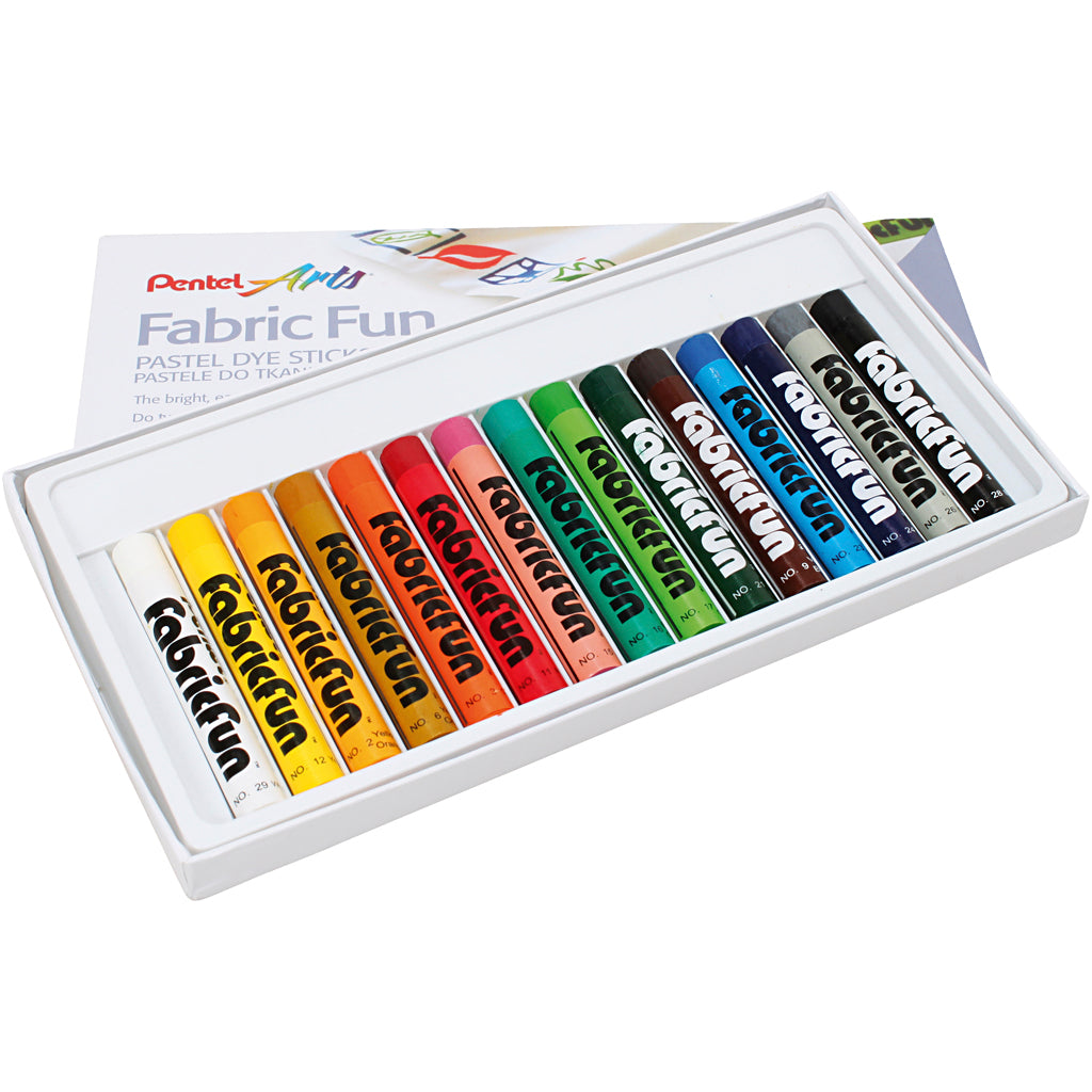 Textilkreide, verschiedene Farben, 15 Stück 1 Box