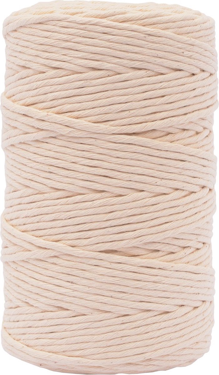 Vaessen kreatives Makramee-Seil – natur – 3 mm x 200 m