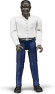 Bruder spielt Figur dunkler Mann mit blauer Hose