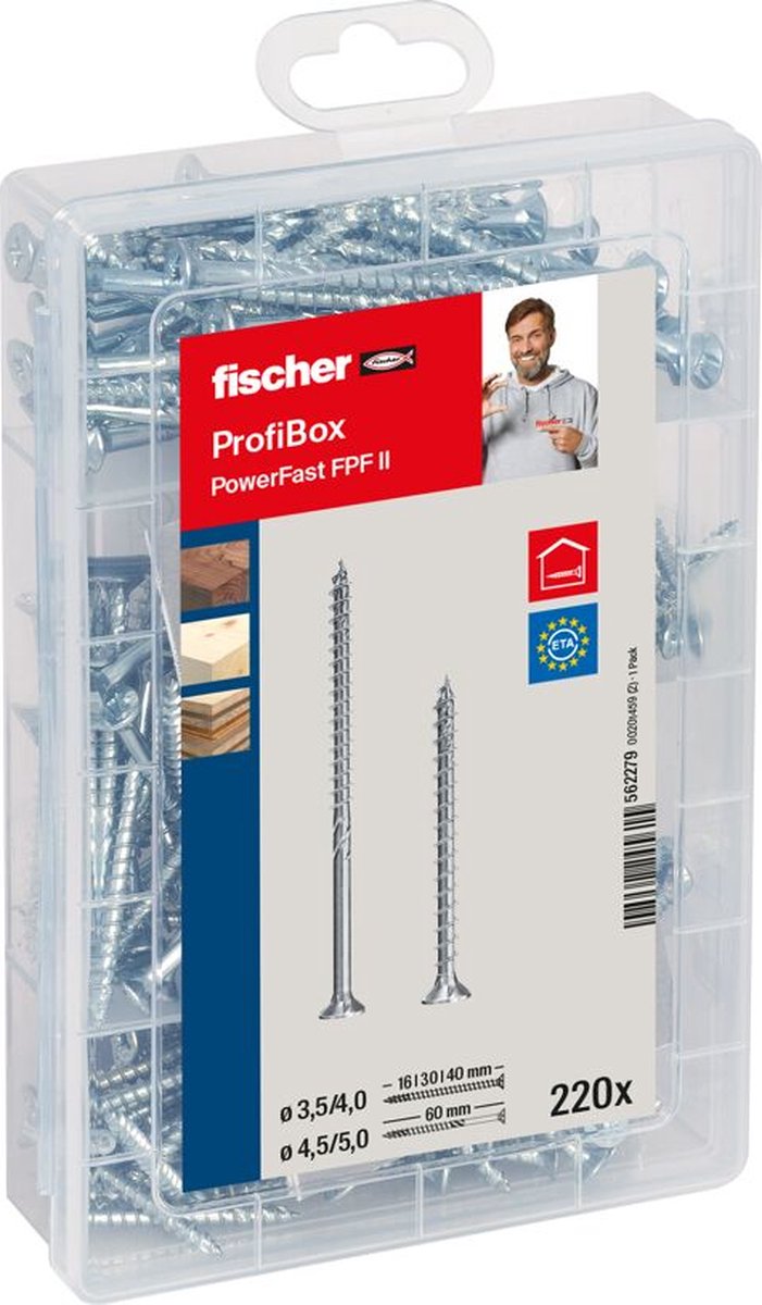 Fischer 562279 Schraubenbolzen 220 Stück Schraubensatz