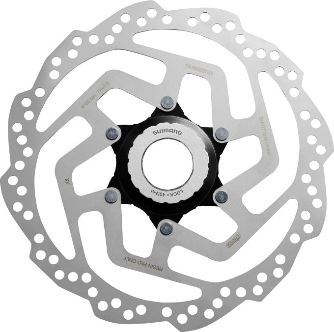 Shimano Bremsscheibe SM-RT10 180-mm-Mittelschloss (Arbeitsplatzverpackung)