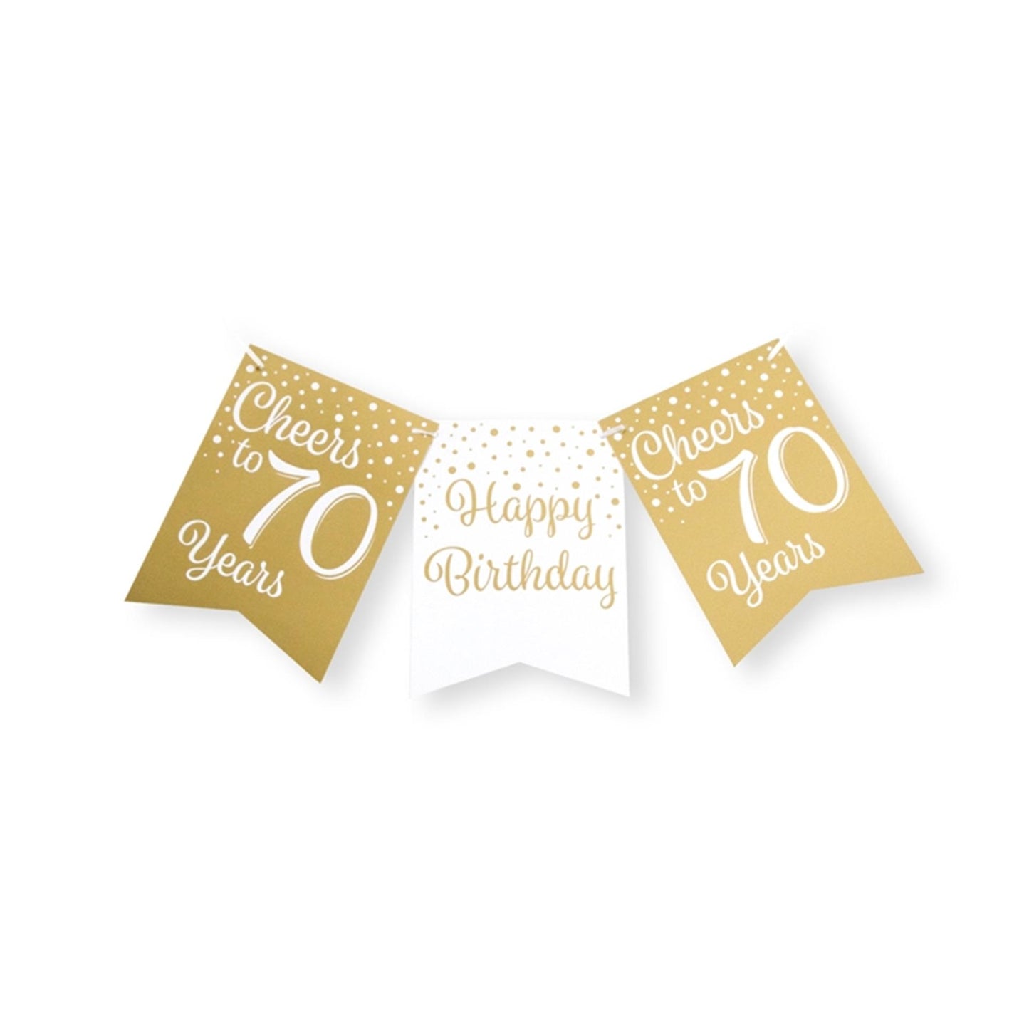 Paperdreams Fahnengirlande Goldweiß – 70