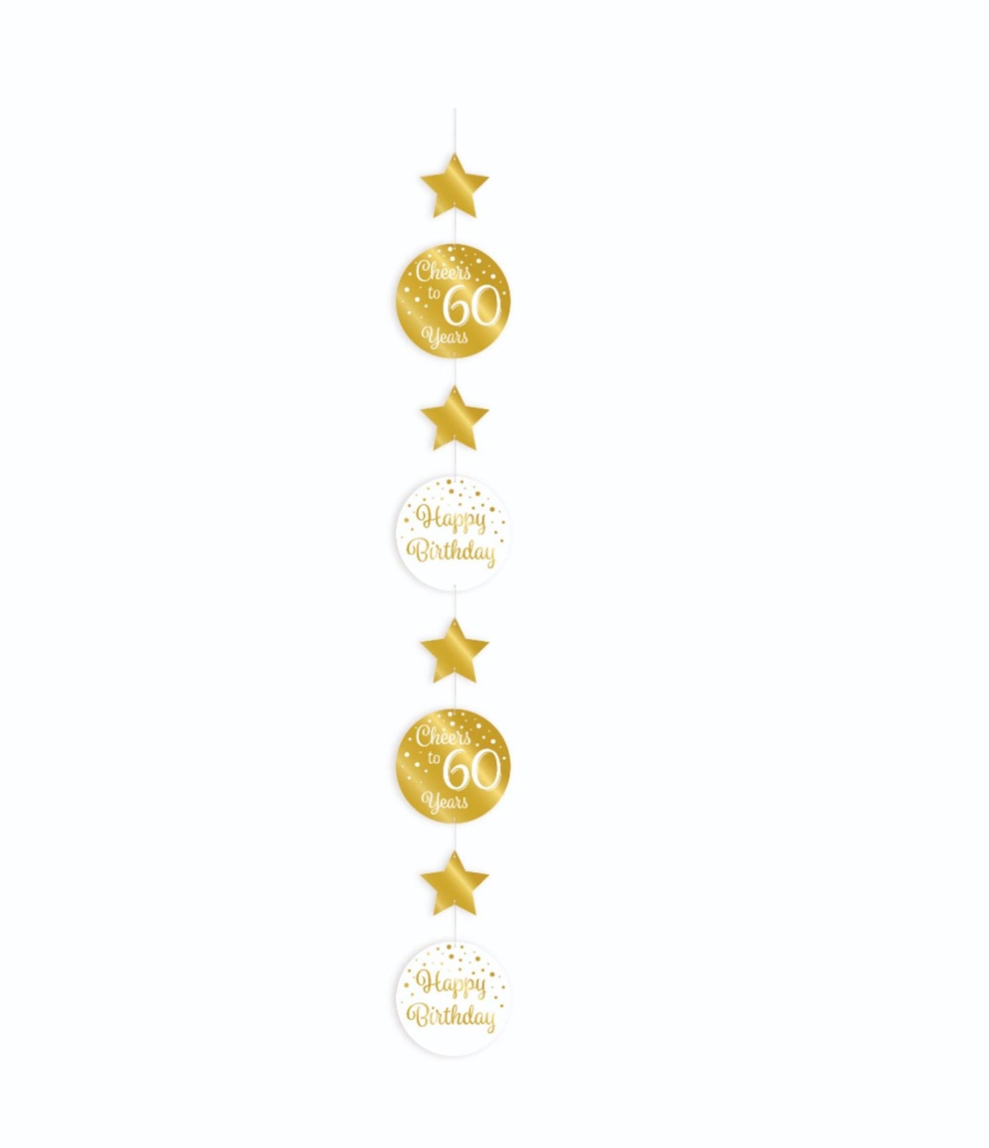 Paperdreams Hängegirlande Goldweiß – 60
