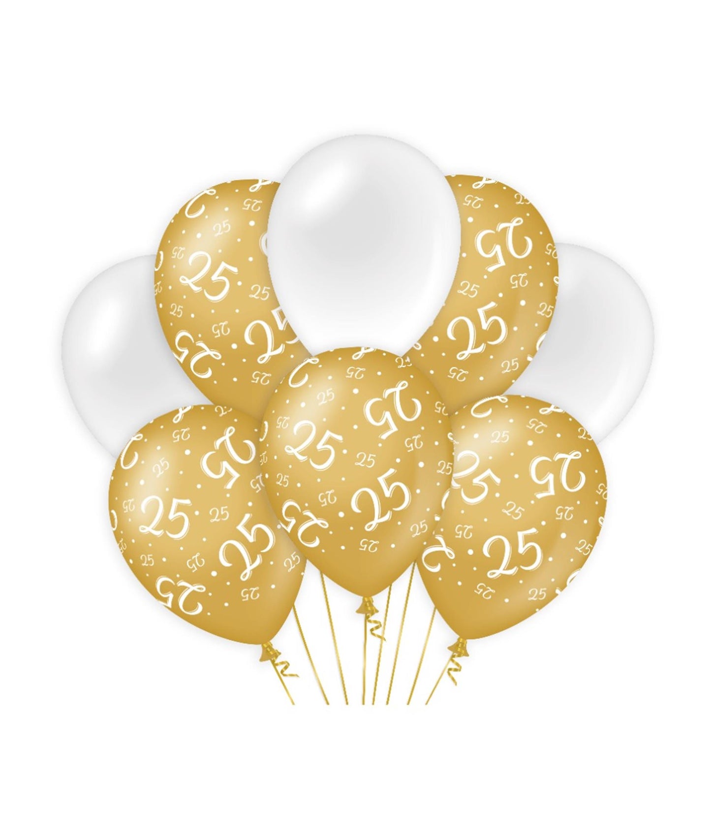 Paperdreams Deko-Luftballons Gold Weiß – 25