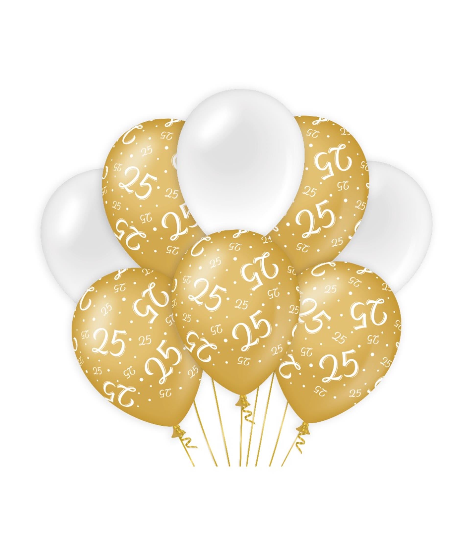 Paperdreams Deko-Luftballons Gold Weiß – 25