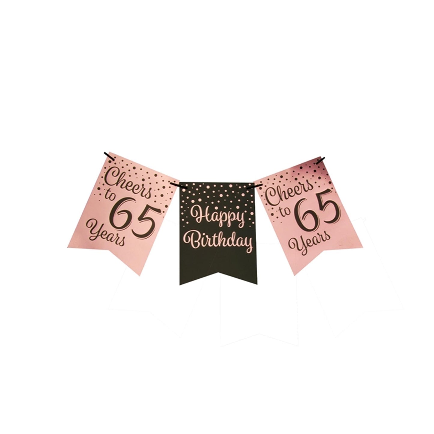 Paperdreams Fahnengirlande rosa schwarz – 65