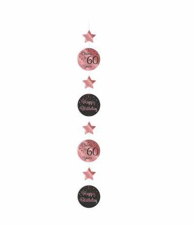 Paperdreams Hängegirlande rosa schwarz – 60