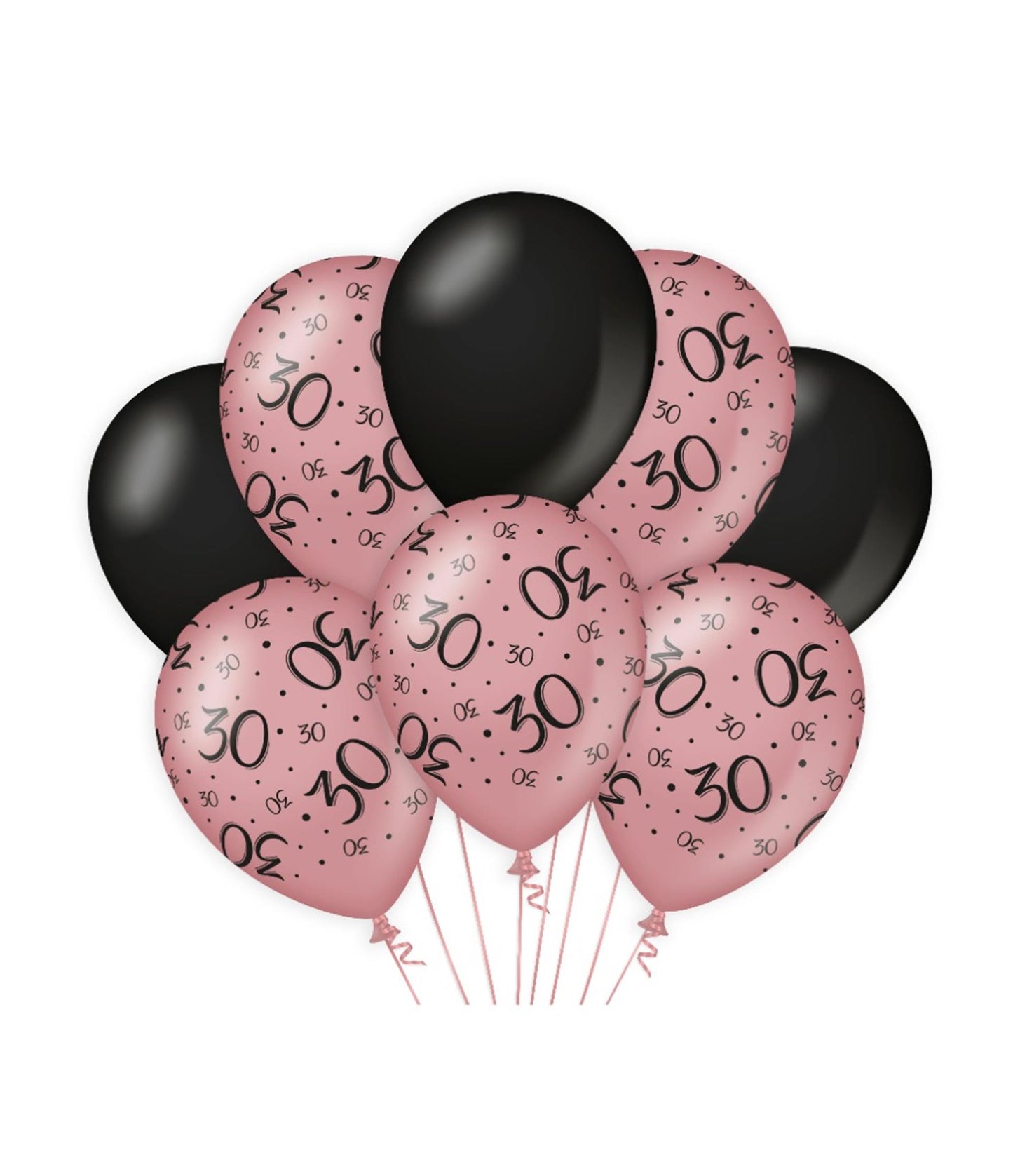 Paperdreams Deko-Luftballons rosa schwarz – 30