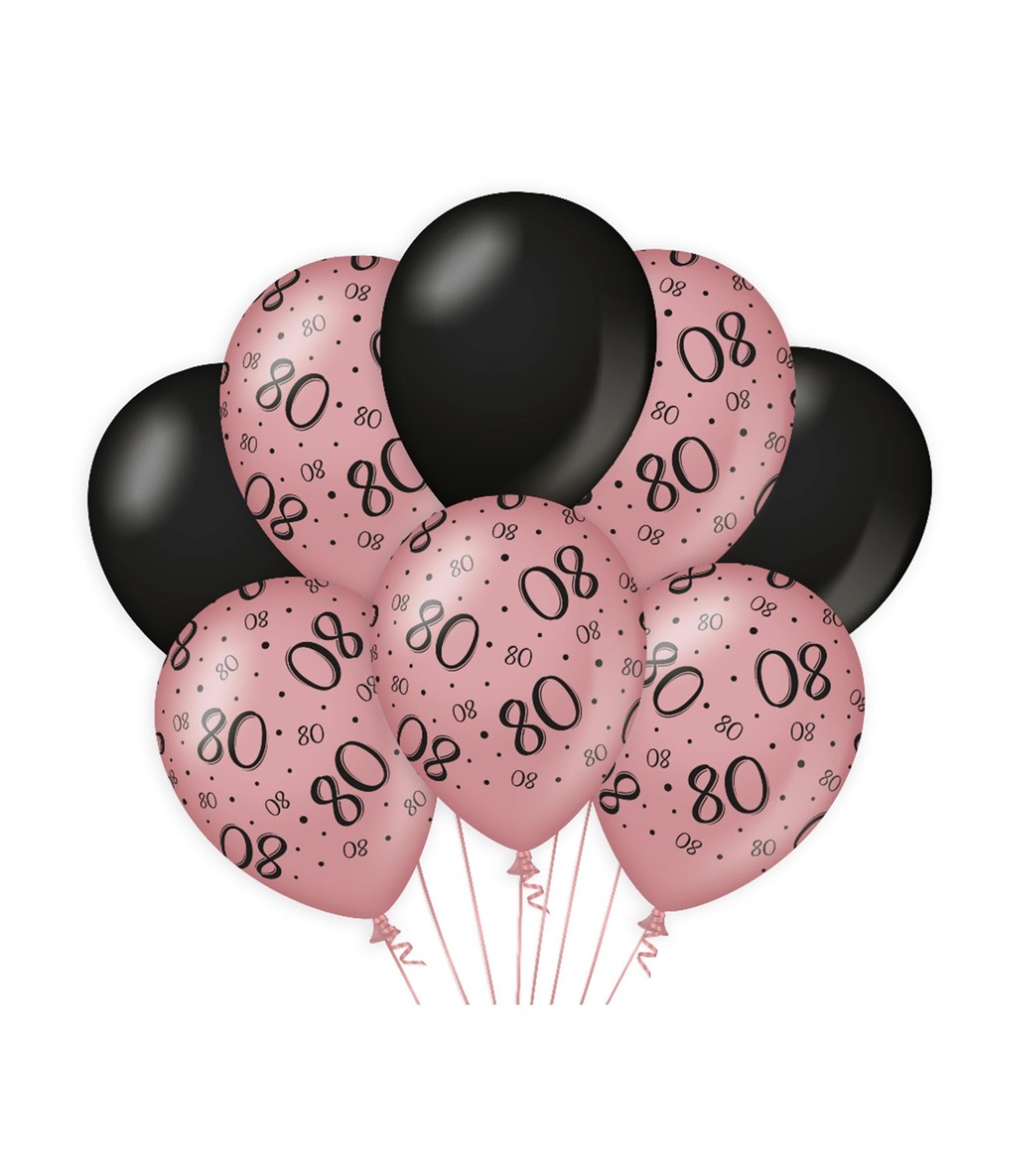 Paperdreams Deko-Luftballons rosa schwarz – 80
