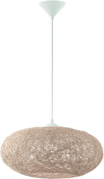 Eglo Campilo Hängelampe – E27 – 1 Licht – ø45 cm – weiß, beige Sandfarbe