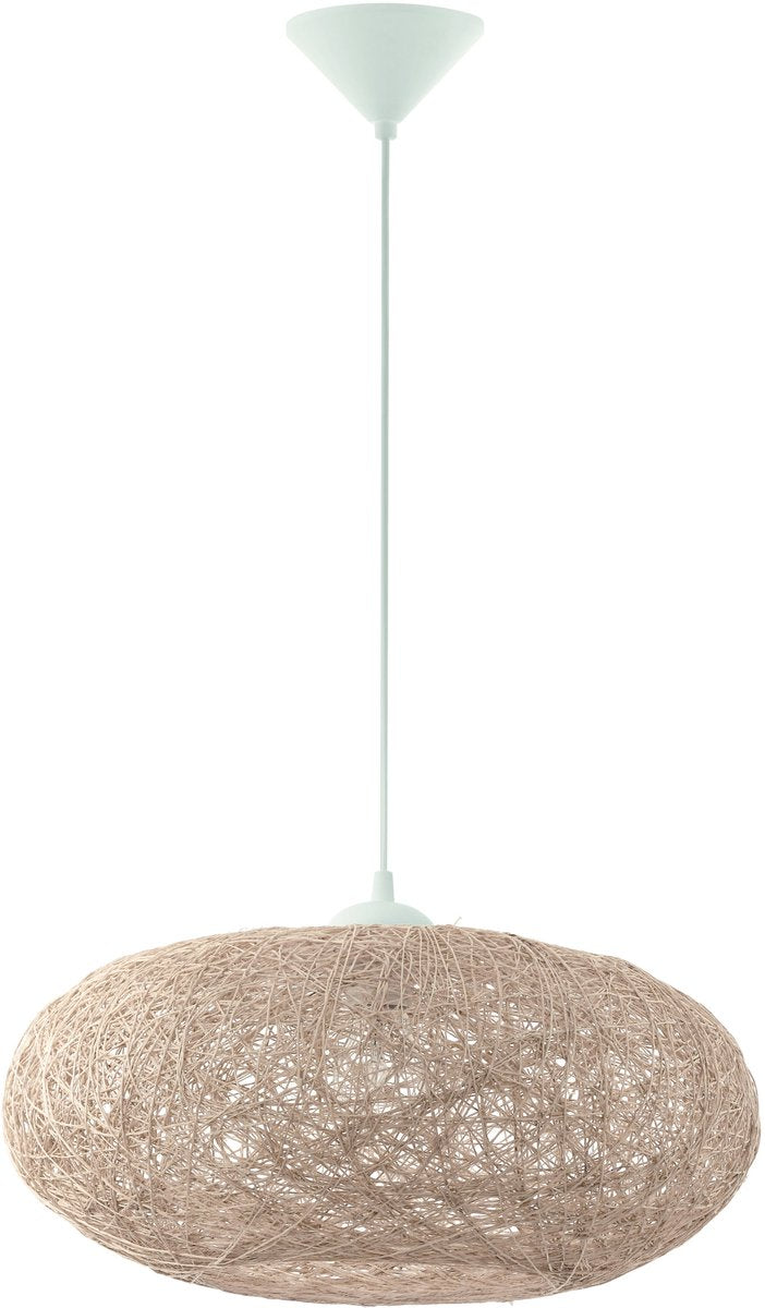 Eglo Campilo Hängelampe – E27 – 1 Licht – ø45 cm – weiß, beige Sandfarbe