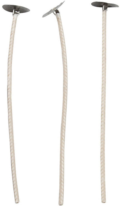 Dochte für Kerzen im Halter, passend für Halter mit einem Durchmesser von 20-65 mm, L: 10 cm, Dicke 2 mm, 50 Stück 1 Box