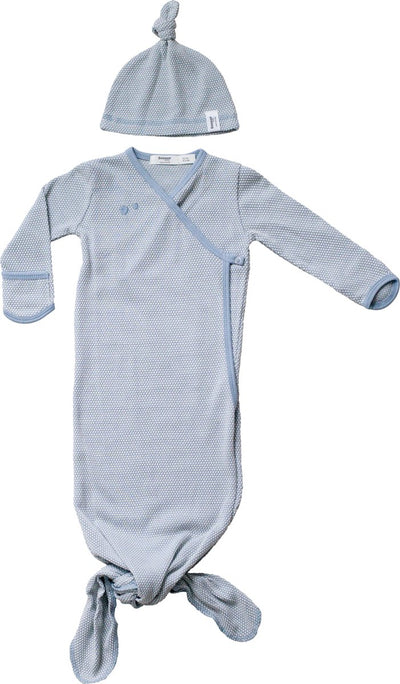 Snoozebaby Schlafsackanzug in 1 inkl. Hut frisch blau - 0-3 Monate
