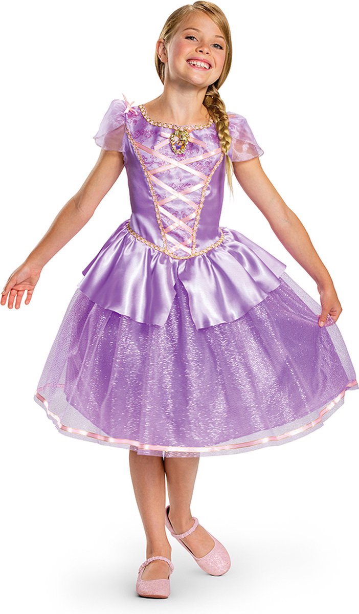 Verkleidung Disney Princess – Tangled, Rapunzel Deluxe, Größe M (7-8 Jahre), Mädchen
