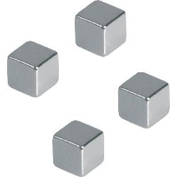 Neodym-Magnete Franken 10x10mm Chrom 4 Stück